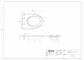 TOTO EWCS451S-51AK 取扱説明書 商品図面 施工説明書 分解図 ウォシュレット付補高便座 アプリコットF2A 商品図面1